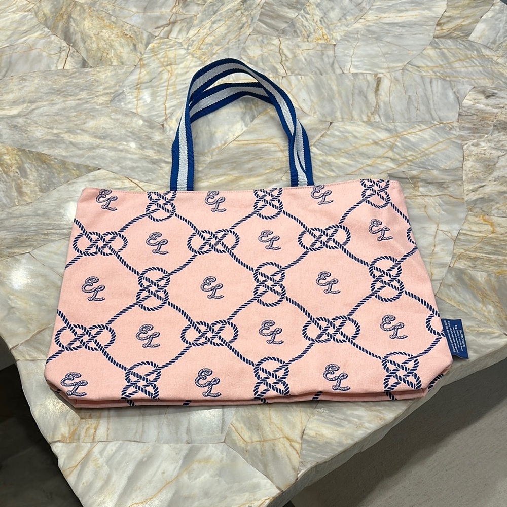 Estée Lauder Pink and Blue Tote Bag NWOT